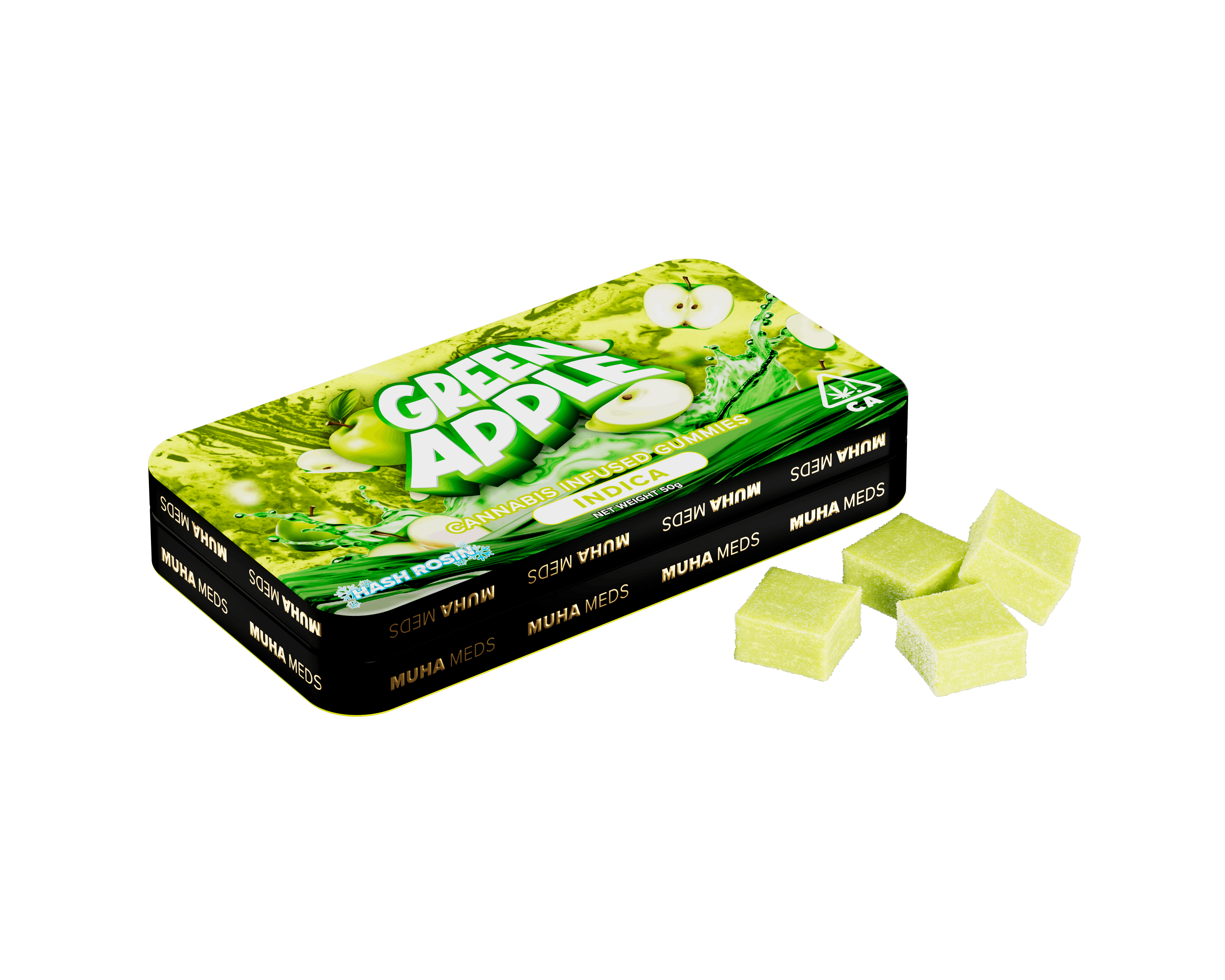 MUHA MEDS | GREEN APPLE | HYBRID | ROSIN GUMMIES | 200MG - View 1