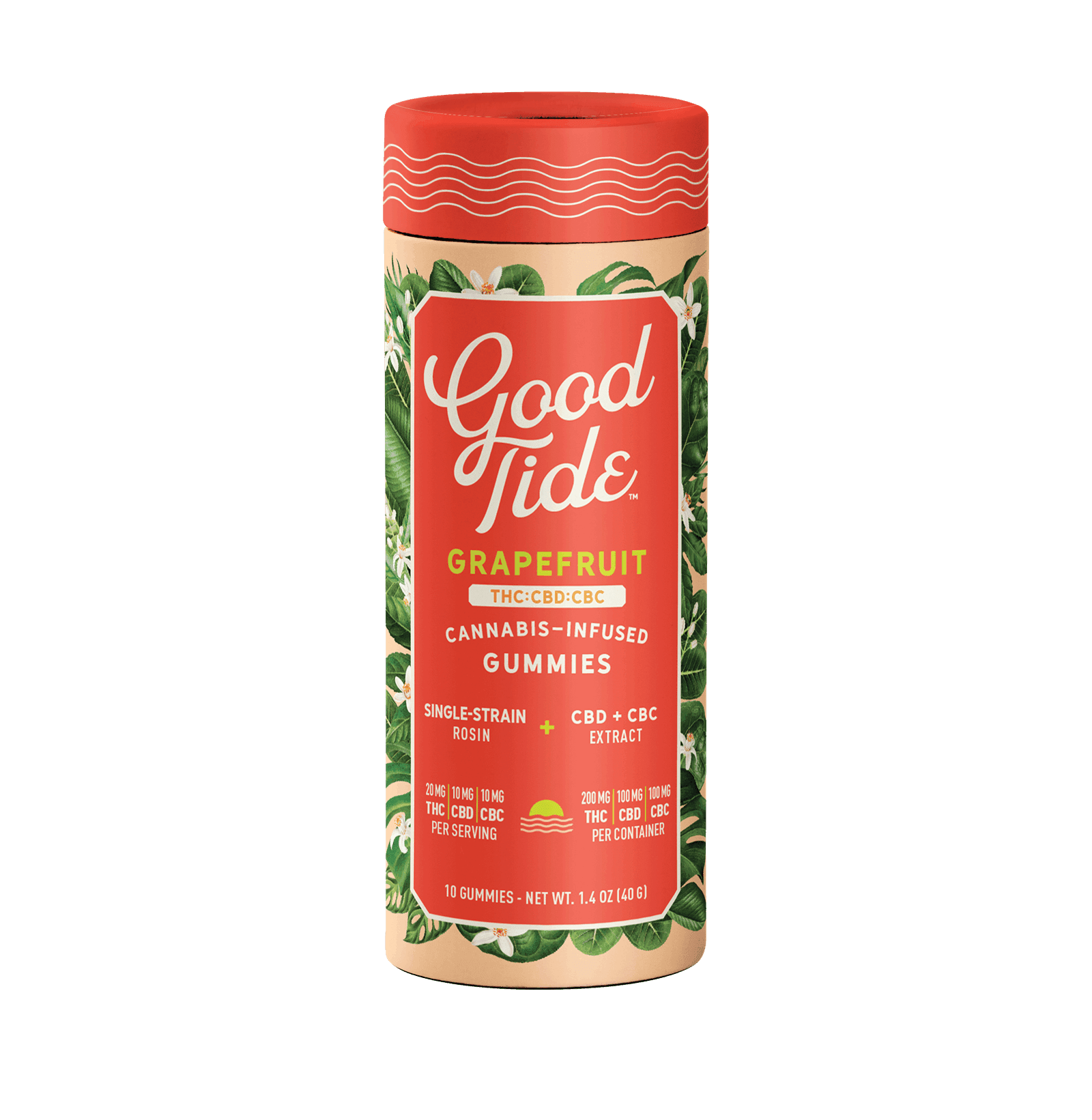 GOOD TIDE | GRAPEFRUIT | HASH ROSIN GUMMIES | 200MG - View 2