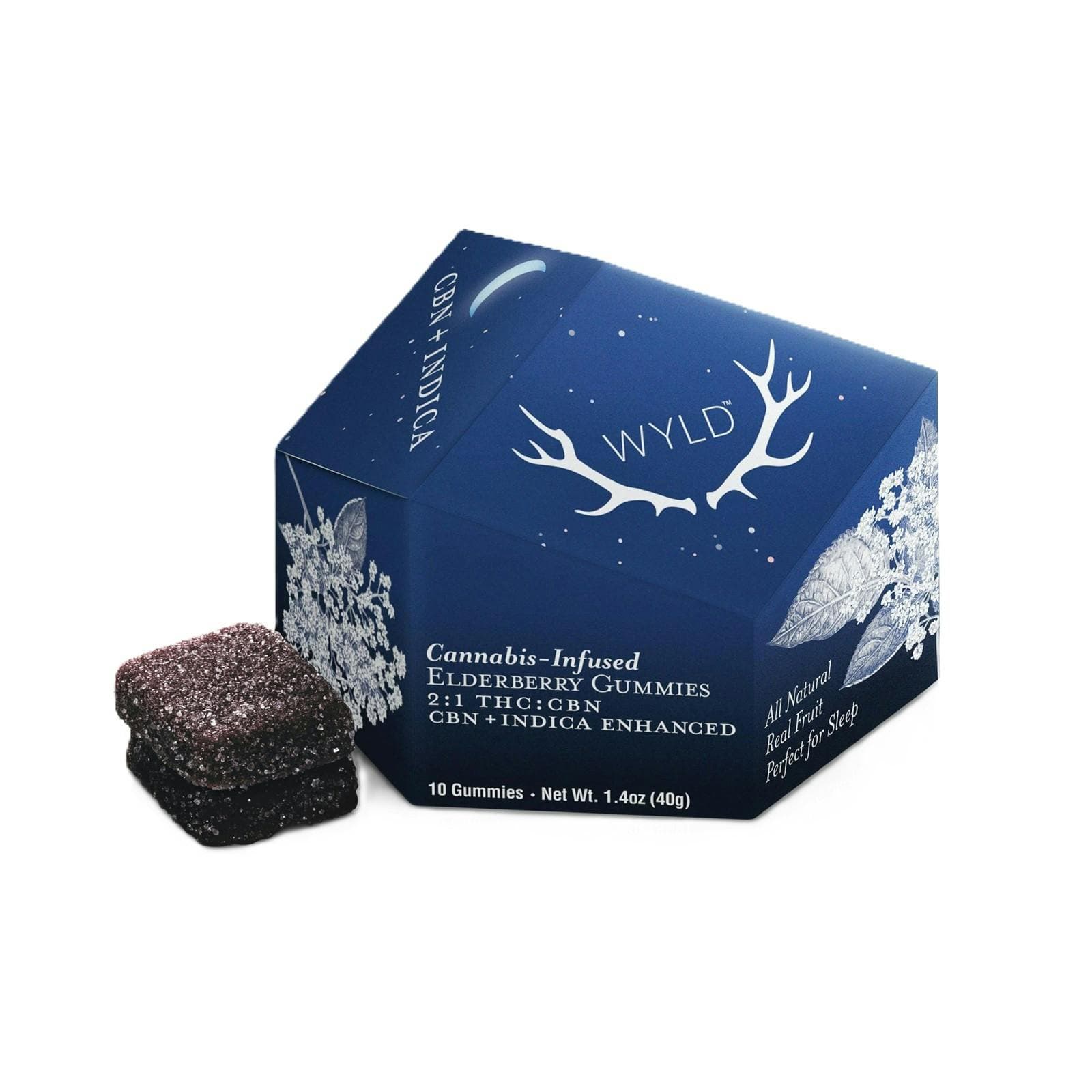 WYLD | ELDERBERRY | INDICA | THC : CBN | 100MG THC : 50MG CBN - View 1