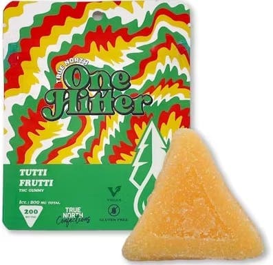 TRUE NORTH | ONE HITTER | TUTTI FRUTTI | GUMMIES | 200MG | REC - View 1