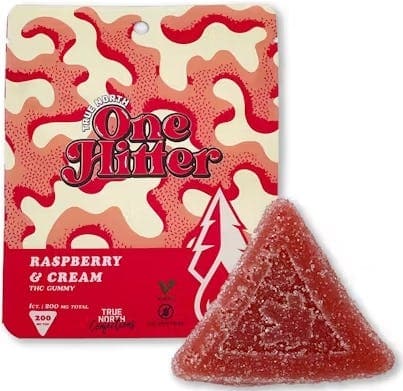 TRUE NORTH | ONE HITTER | RASPBERRY & CREAM | GUMMIES | 200MG | REC - View 1