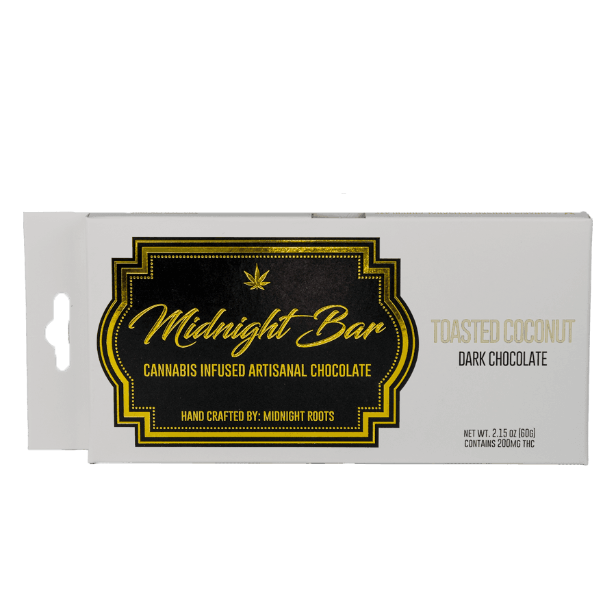 MIDNIGHT ROOTS | TOASTED COCONUT | CHOCOLATE BAR | 200MG - View 2