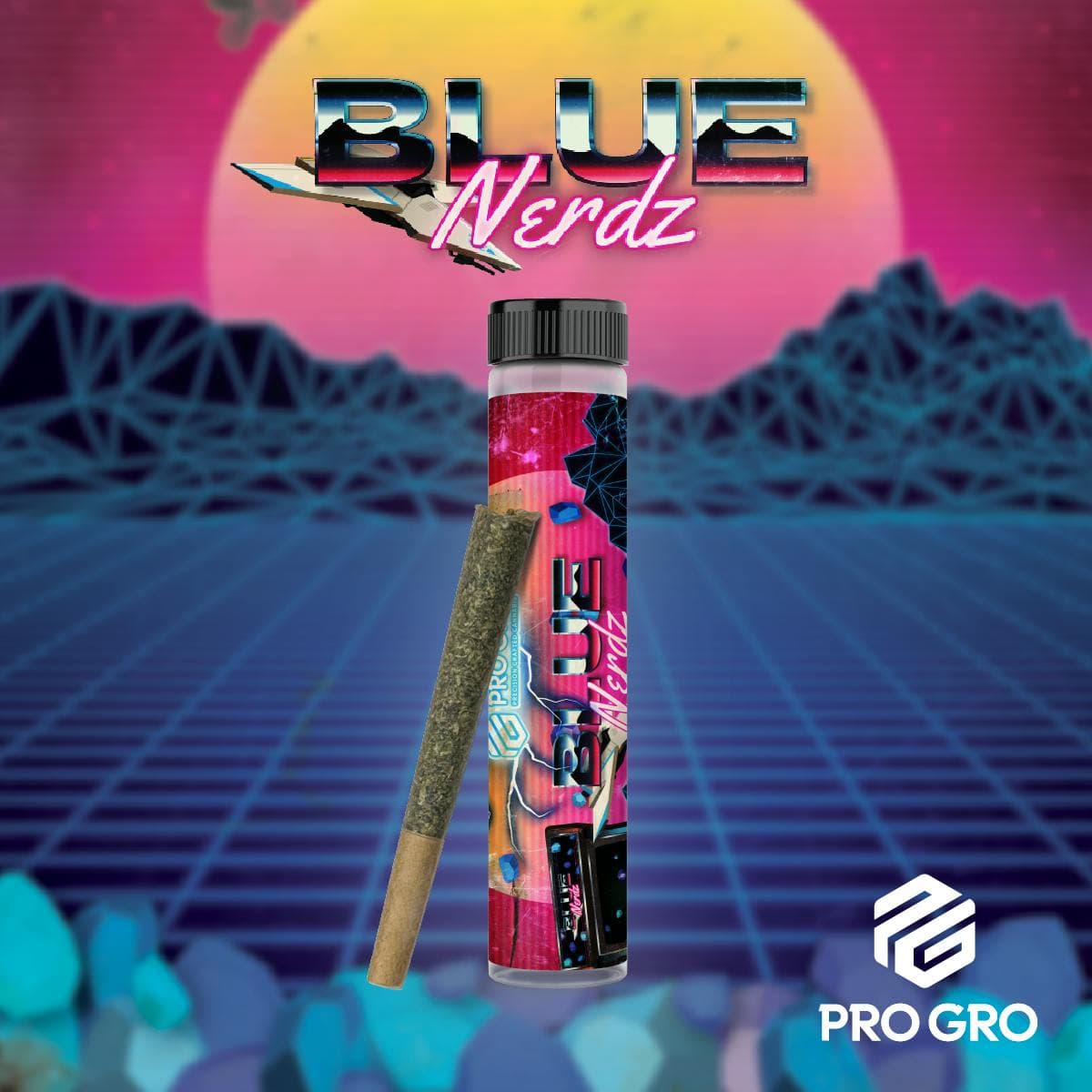 PRO GRO | BLUE NERDZ | HYBRID | PRE-ROLL | 1G | REC - View 2