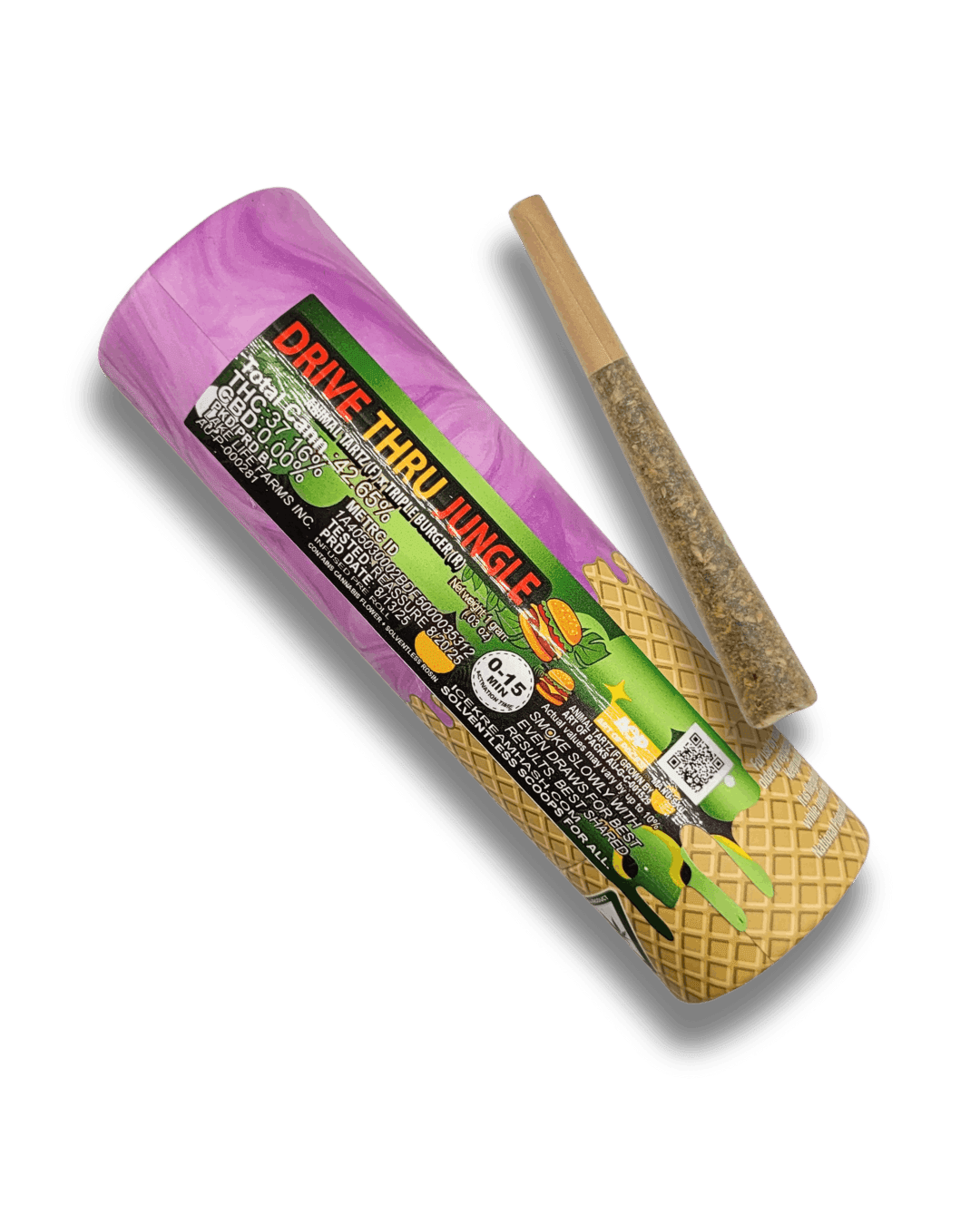ICE KREAM HASH CO. | DRIVE THUR JUNGLE | HYBRID | INFUSED PRE-ROLL | 1G | REC - View 2