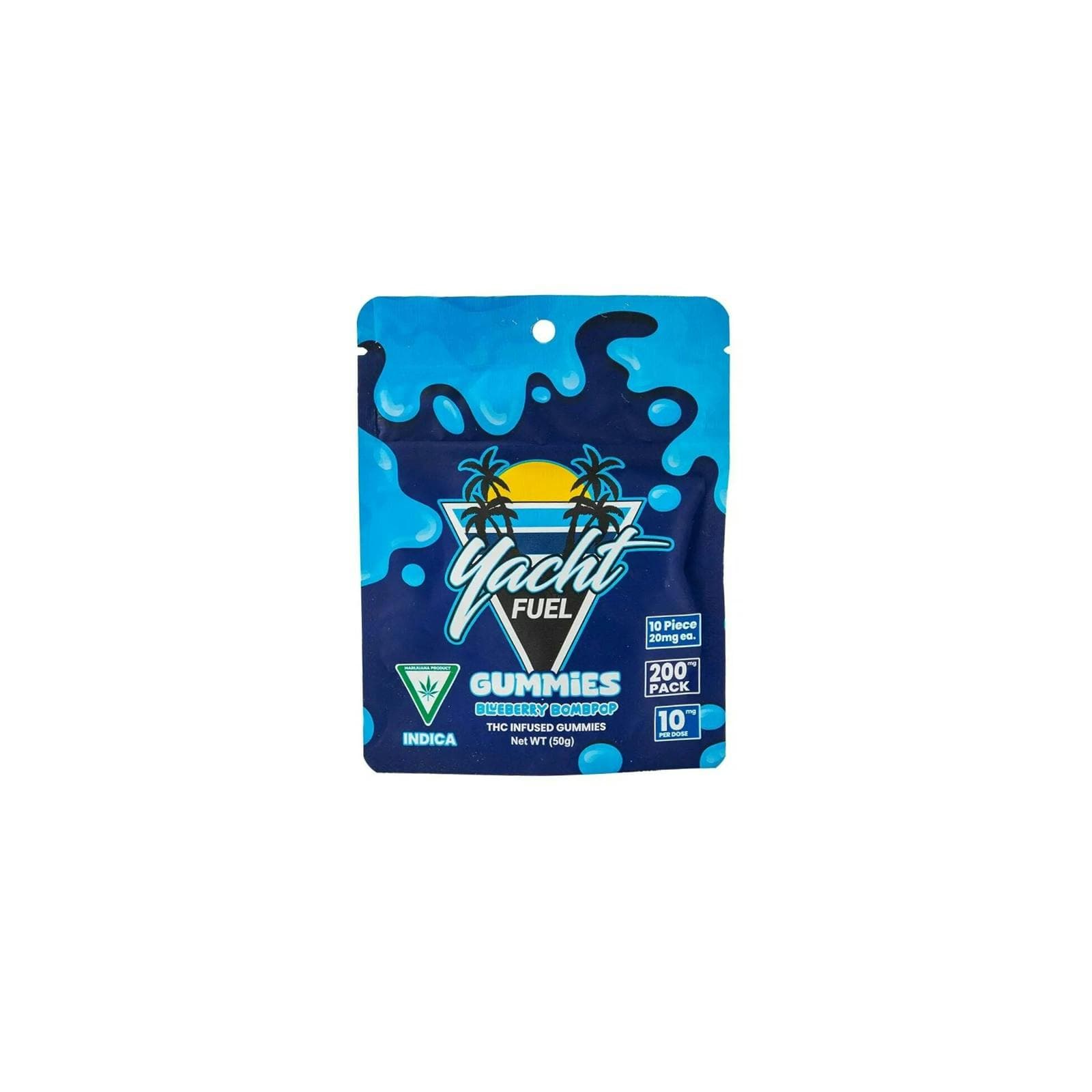 YACHT FUEL | BLUEBERRY BOMB POP | INDICA | GUMMIES | 200MG - View 2