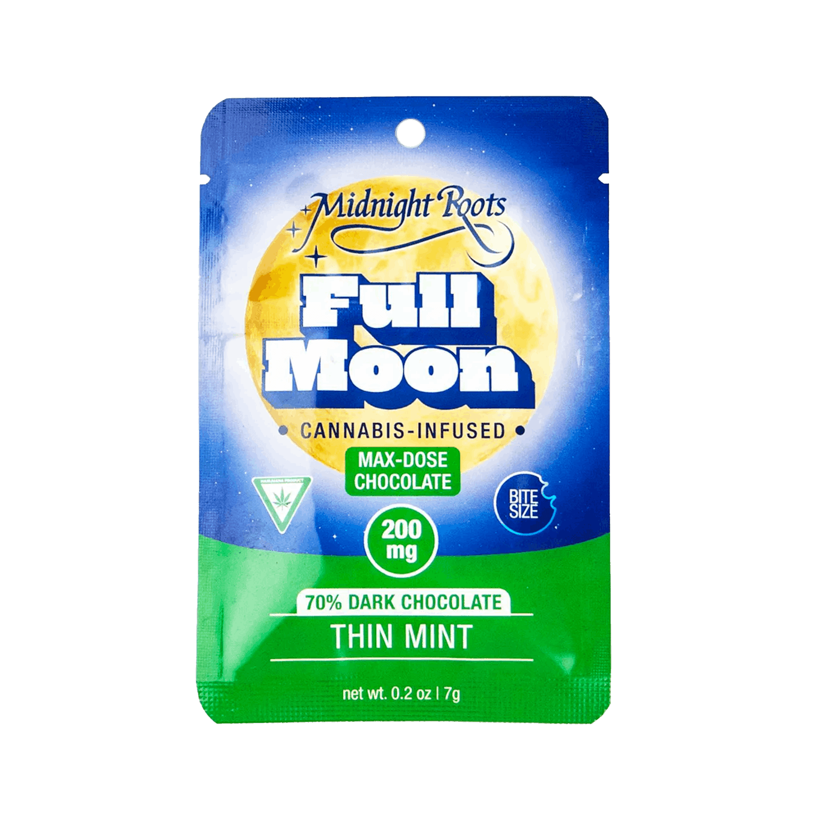 MIDNIGHT ROOTS | FULL MOON | THIN MINT | CHOCOLATE COIN | 200MG - View 1