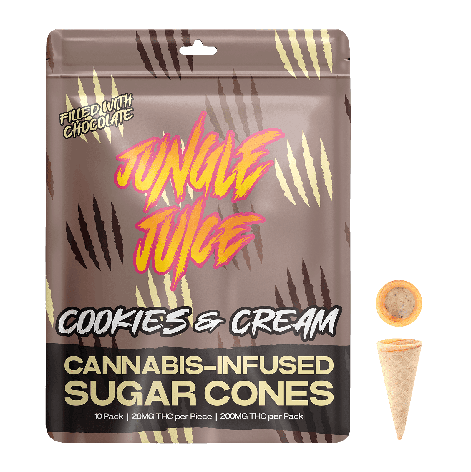 JUNGLE JUICE | COOKIES & CREAM | SUGAR CONE | HYBRID | 200MG |  REC