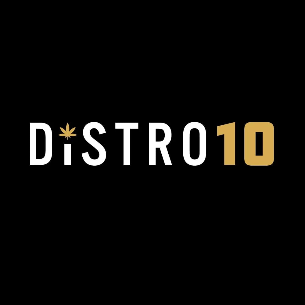 Distro 10 cannabis brand logo