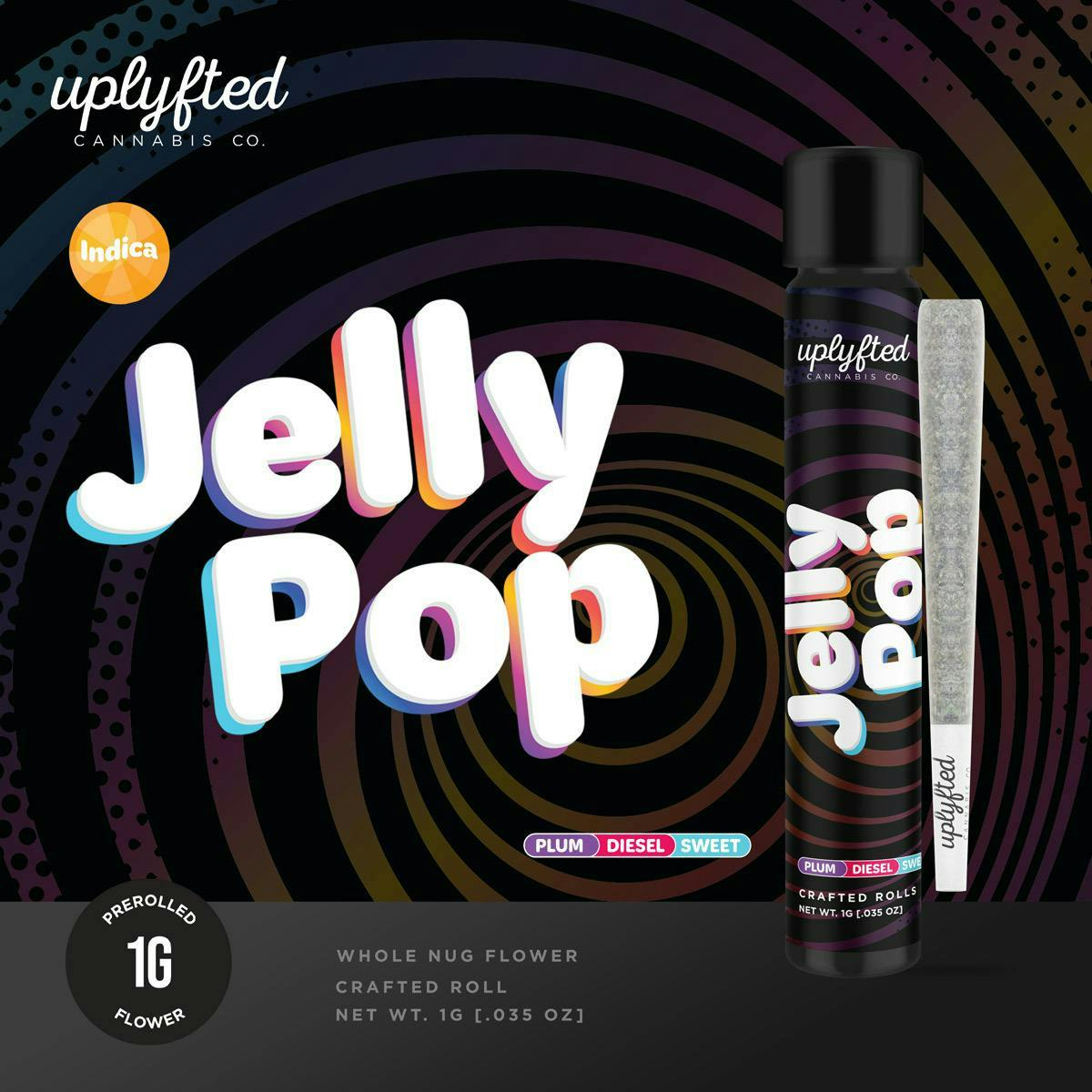 UPLYFTED | JELLY POP | INDICA | PRE-ROLL | 1G | REC - Main view
