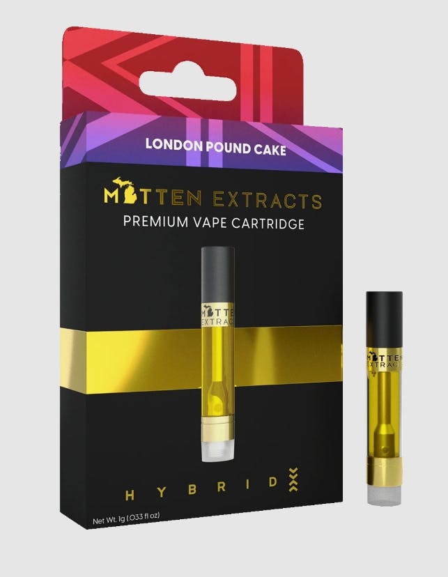 MITTEN EXTRACTS | LONDON POUND CAKE | HYBRID | 510 CARTRIDGE | 1G | REC - Main view