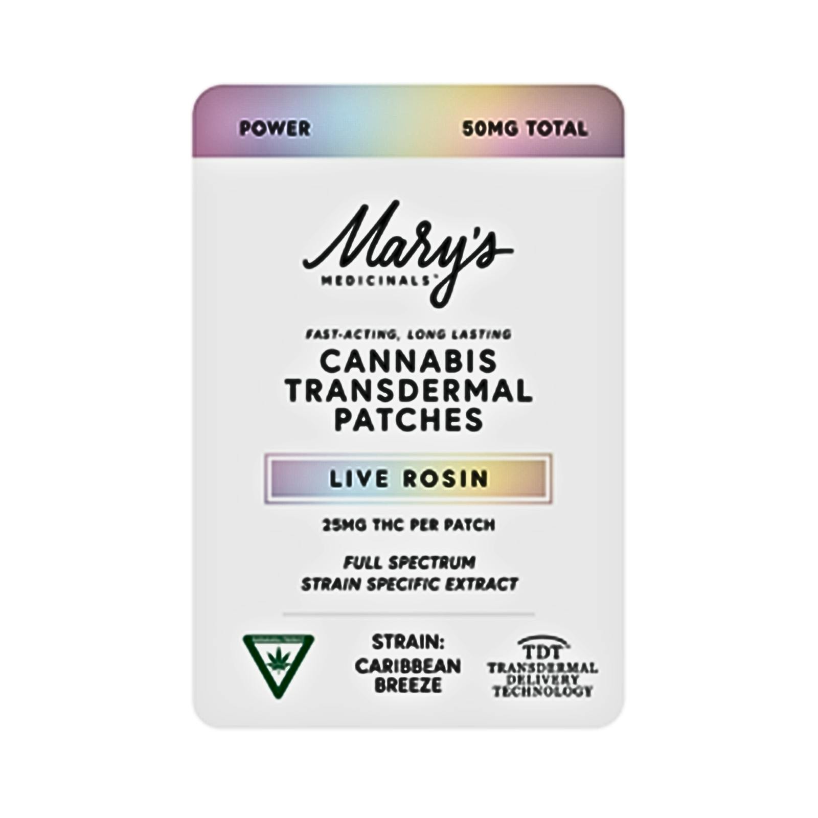 Live Rosin Transdermal Patch 25MG x 2 - Main view