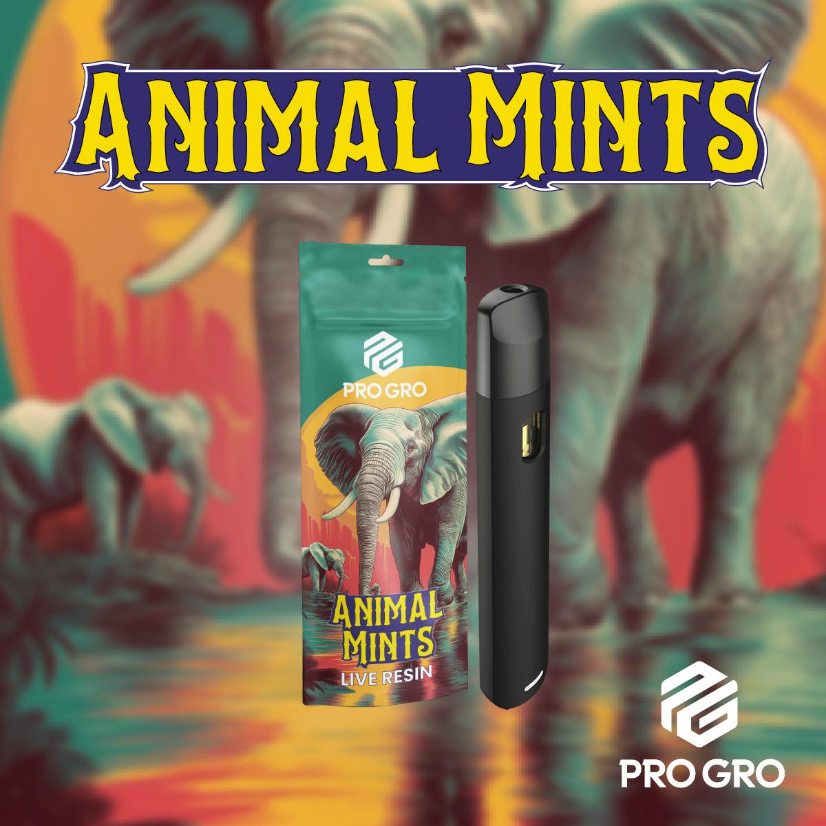 PRO GRO | ANIMAL MINTS | HYBRID | DISPOSABLE VAPE | 1G | REC - Main view