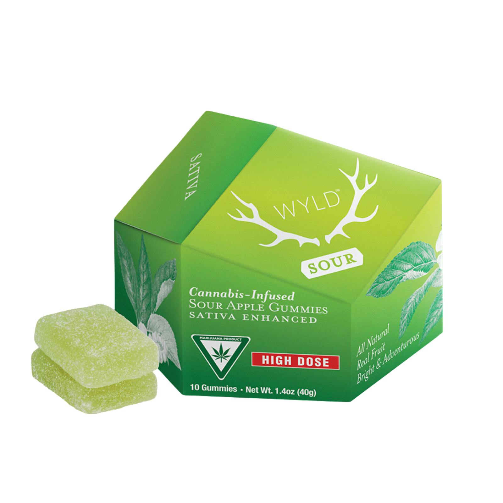 WYLD | SOUR APPLE | SATIVA | GUMMIES | 200MG | REC - Main view