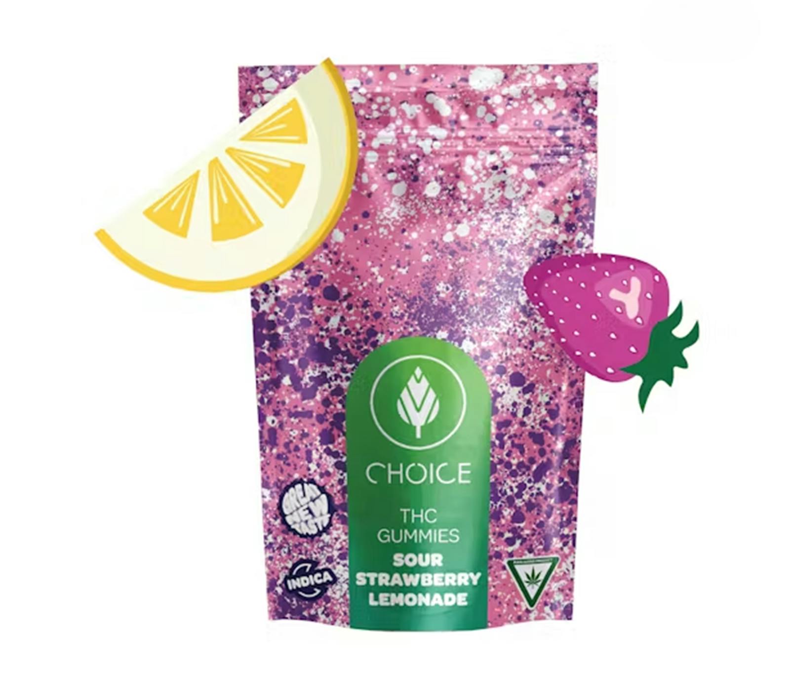 Super Sour Strawberry Lemonade Gummies 10x10MG - Main view