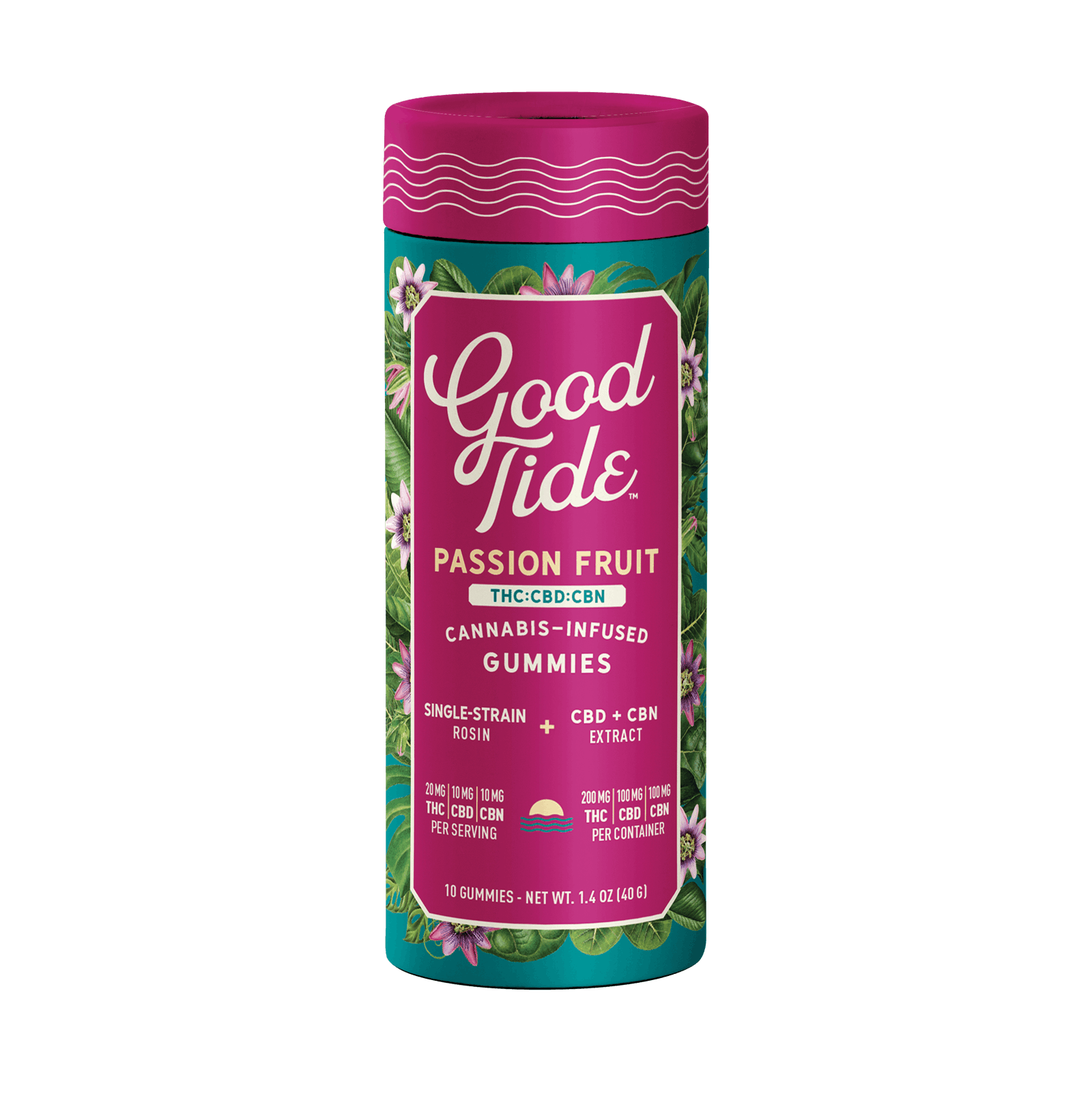 GOOD TIDE | PASSION FRUIT | INDICA | GUMMIES | 200MG:100MG:100MG | REC - Main view