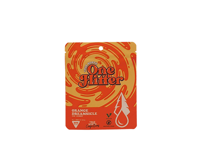 TRUE NORTH | ONE HITTER | ORANGE DREAMSICLE | GUMMIES | 200MG | REC - Main view