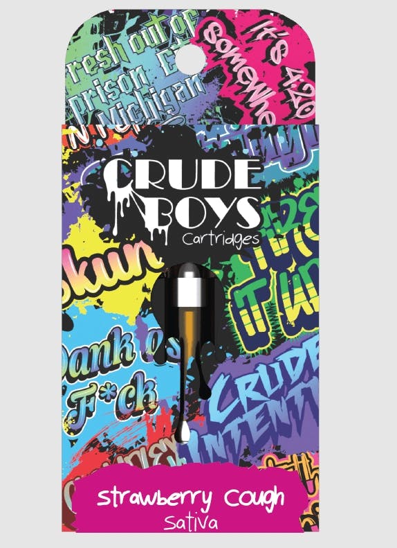 CRUDE BOYS | STRAWBERRY COUGH | SATIVA | 510 CARTRIDGE | 1G | REC - Main view