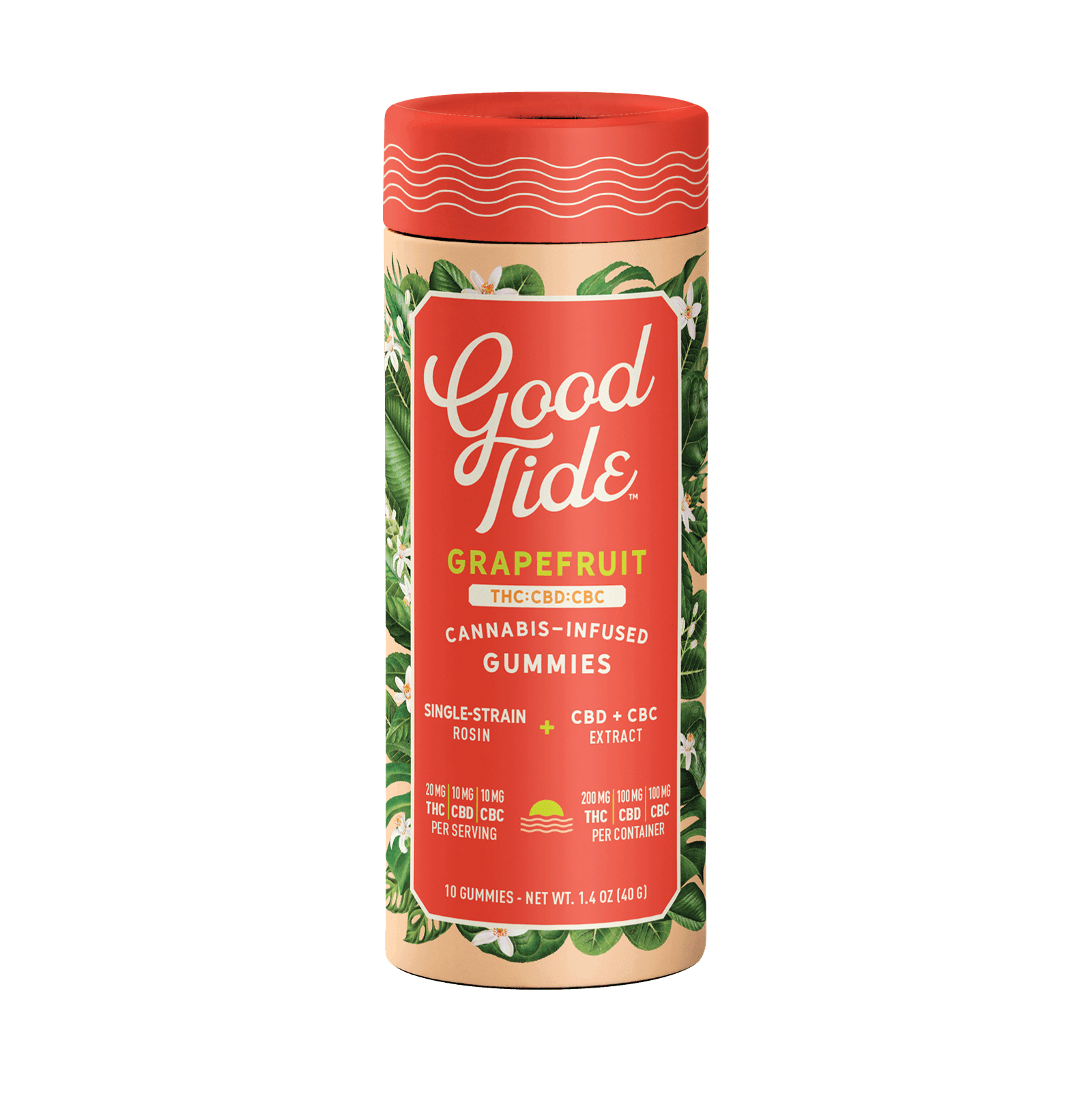Good Tide | Grapefruit | Sativa | Hash Rosin Gummies | 200MG | REC - Main view