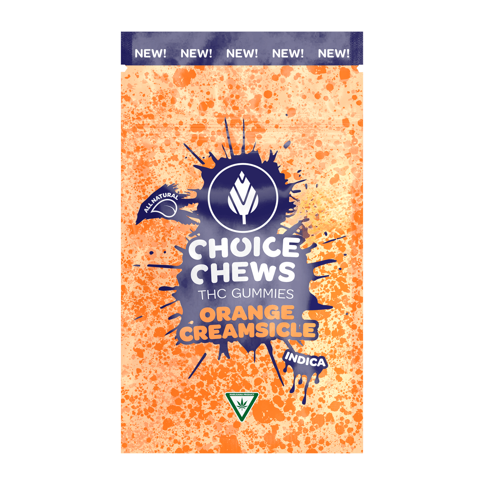 CHOICE | ORANGE CREAMSICLE | INDICA | GUMMIES | 200MG | REC - Main view