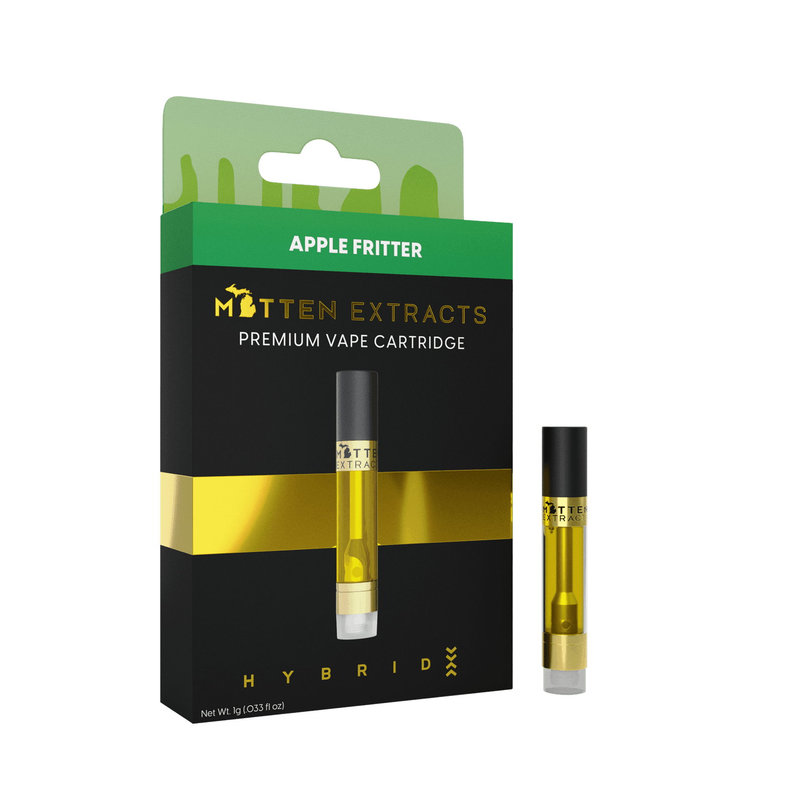 Mitten Extracts | Apple Fritter | Hybrid | 510 Vape Cartridge | 1G | REC - Main view