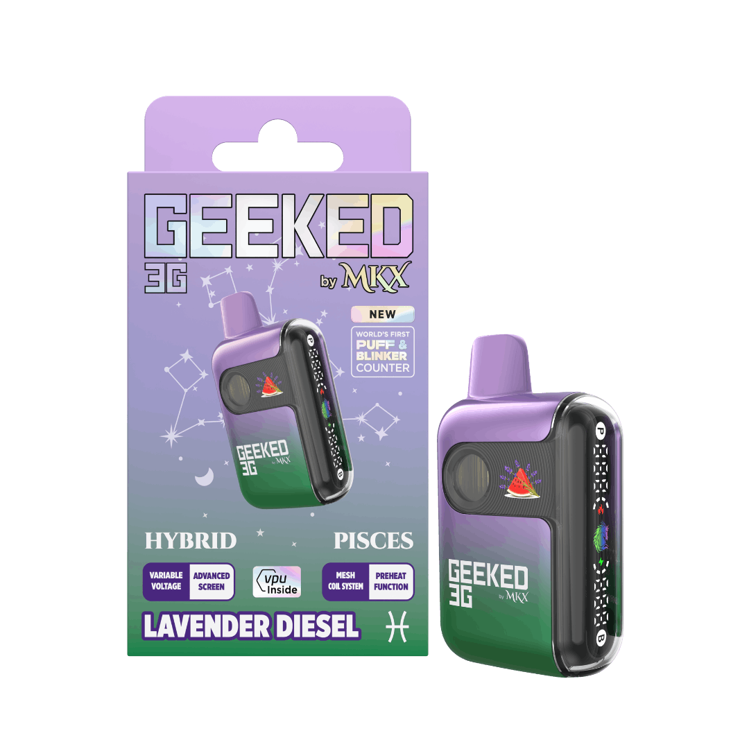 MKX | GEEKED LAVENDER DIESEL | HYBRID | DISPOSABLE VAPE | 3G | REC - Main view