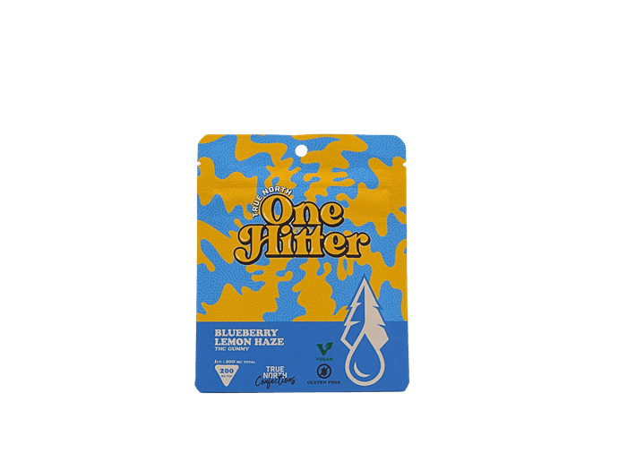 TRUE NORTH | ONE HITTER | BLUEBERRY LEMON HAZE | GUMMIES | 200MG | REC - Main view