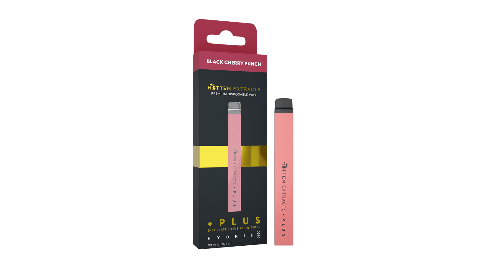 MITTEN EXTRACTS | BLACK CHERRY PUNCH | HYBRID | DISPOSABLE VAPE | 1G | REC - Main view
