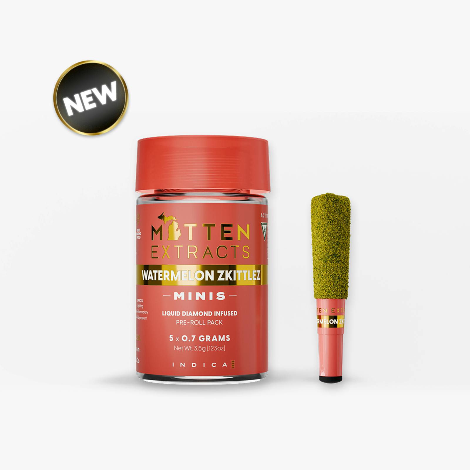 MITTEN EXTRACTS | WATERMELON ZKITTLEZ | INDICA | INFUSED MULTI-PACK | REC - Main view