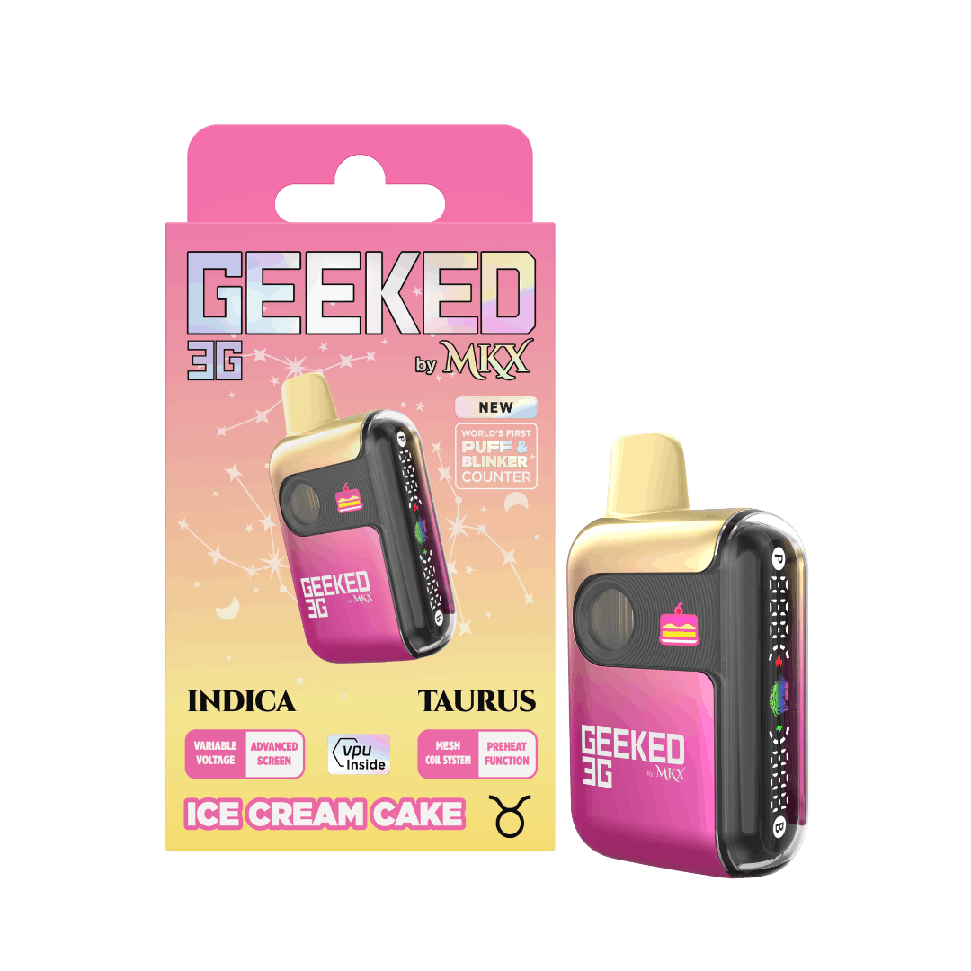 MKX | GEEKED ICE CREAM CAKE | INDICA | DISPOSABLE VAPE | 3G | REC - Main view
