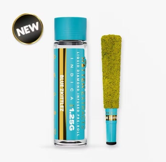 MITTEN EXTRACTS | BLUE Z | INDICA | INFUSED PRE-ROLL | 1.25G | REC - Main view