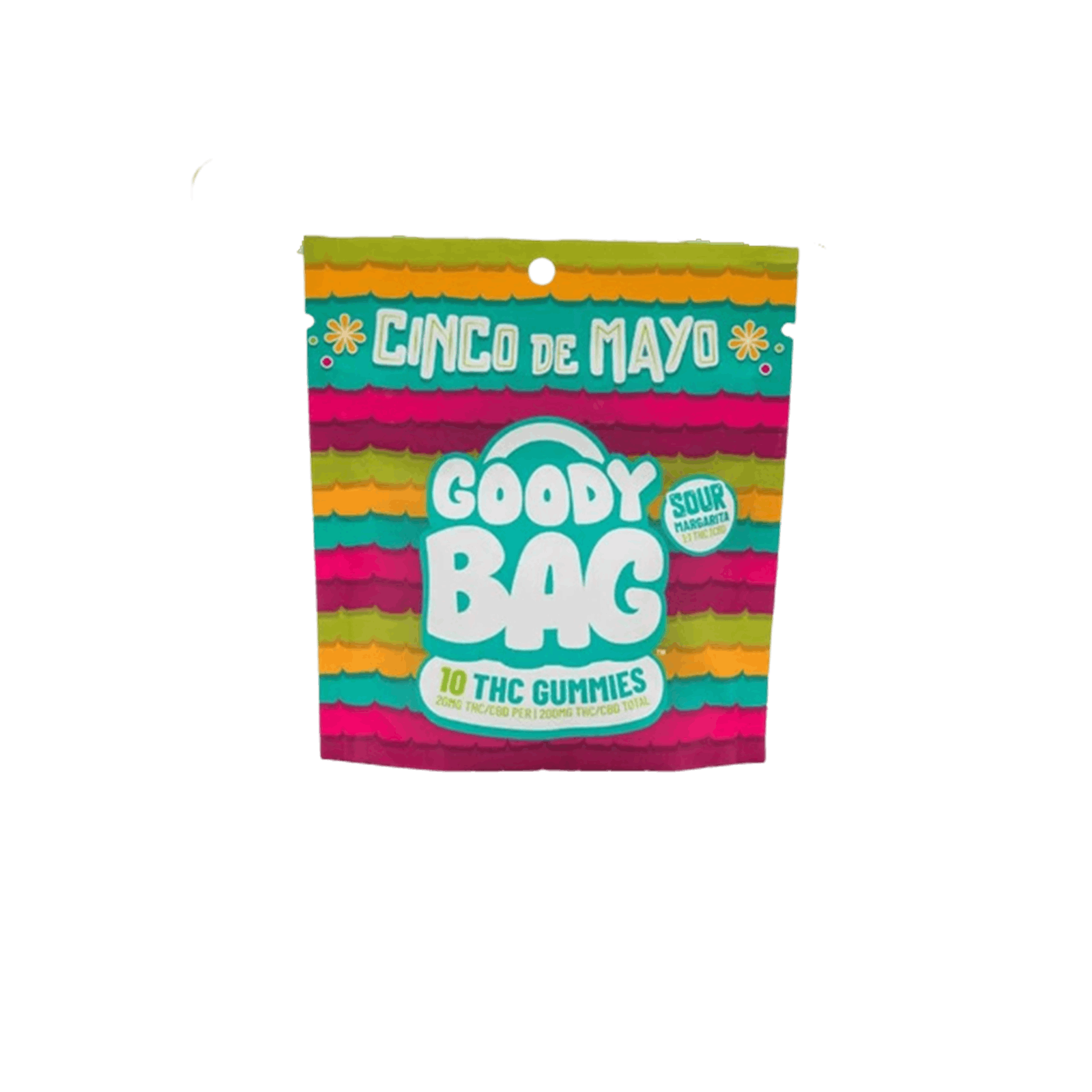 GOODY BAG | SOUR MARGARITA | 1:1 THC/CBD | HYBRID | GUMMIES | 200MG | REC - Main view