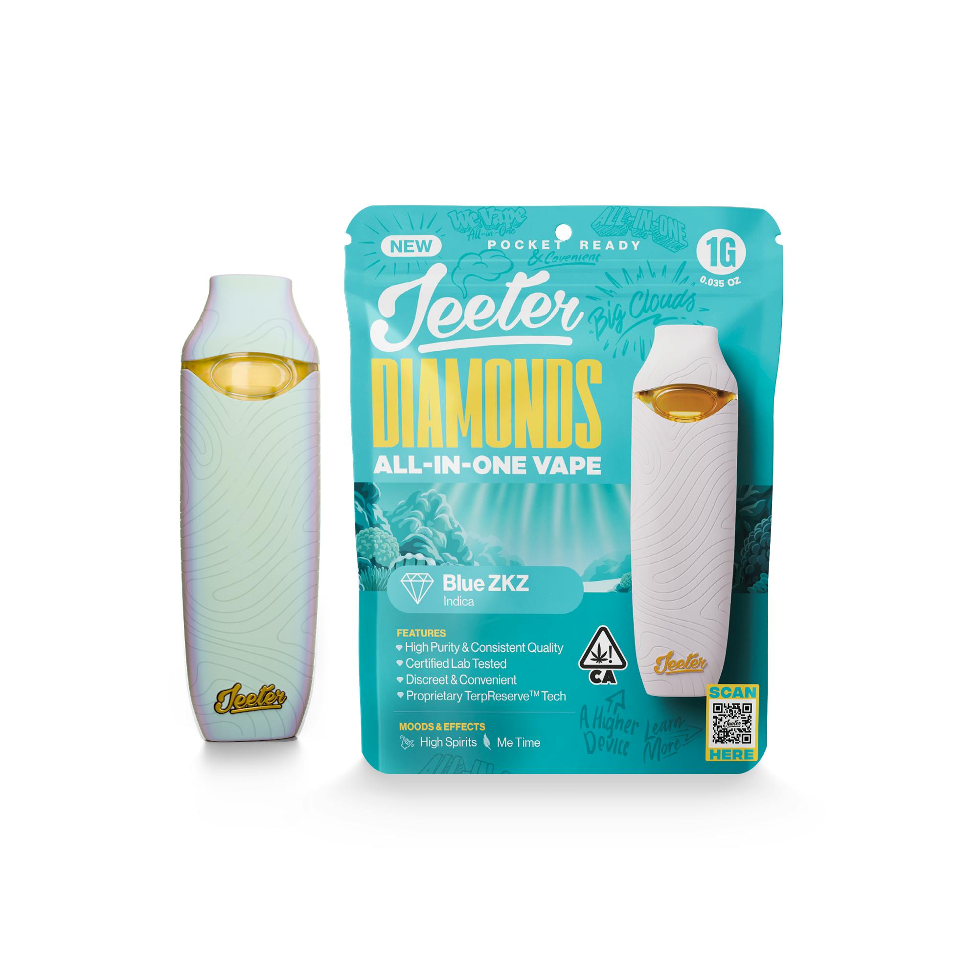 JEETER | BLUE ZKZ | INDICA | DISPOSABLE VAPE | 1G | REC - Main view