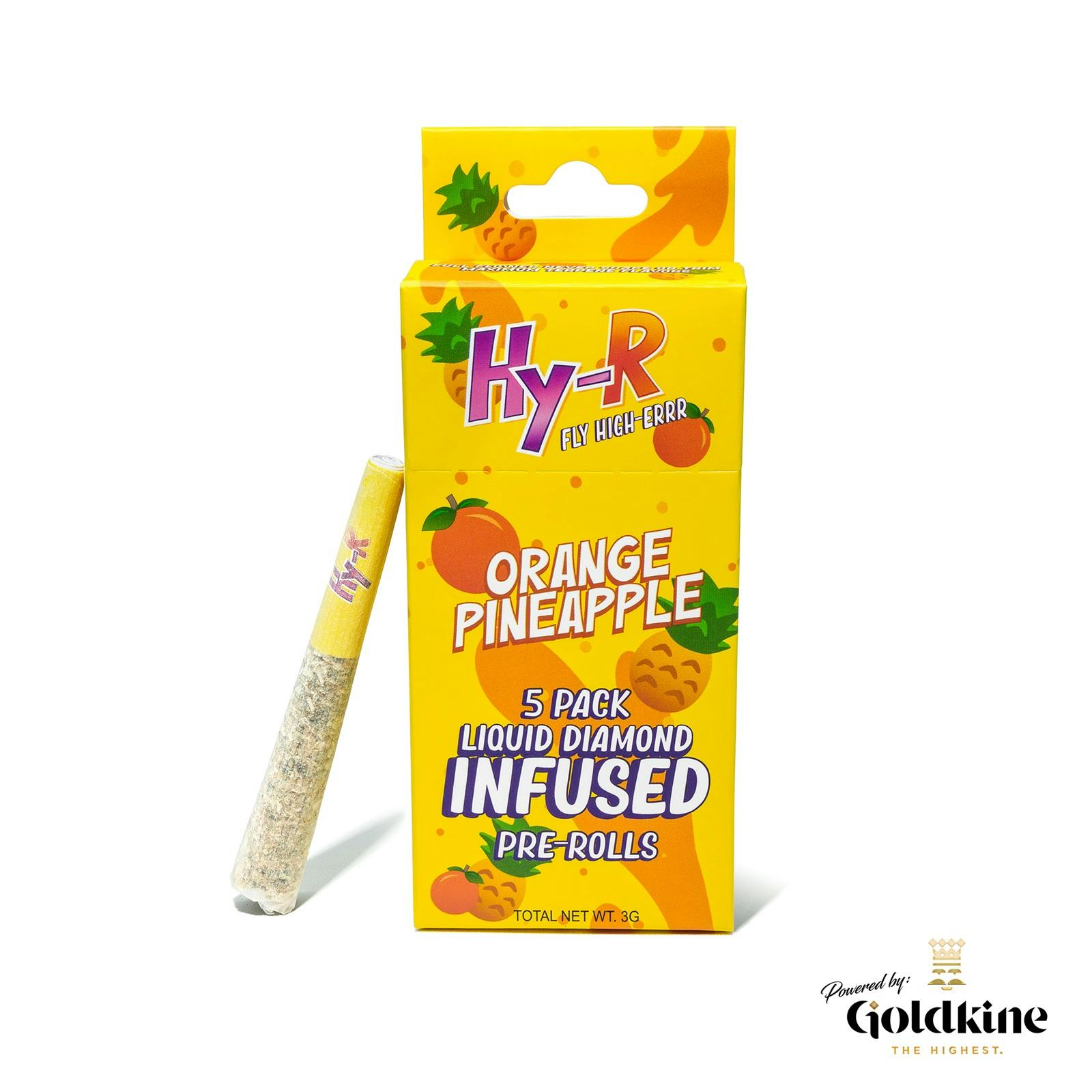 HY-R | ORANGE PINEAPPLE | INFUSED PREROLLS | 5PK - Main view