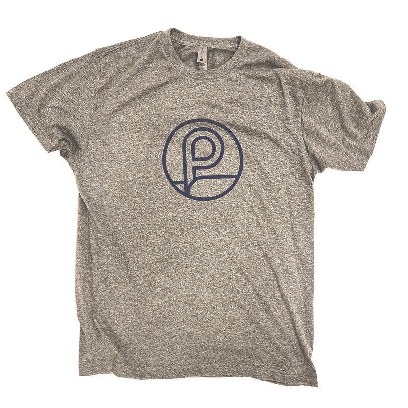 T-Shirt | Grey | Blue P Coin | XL - Main view