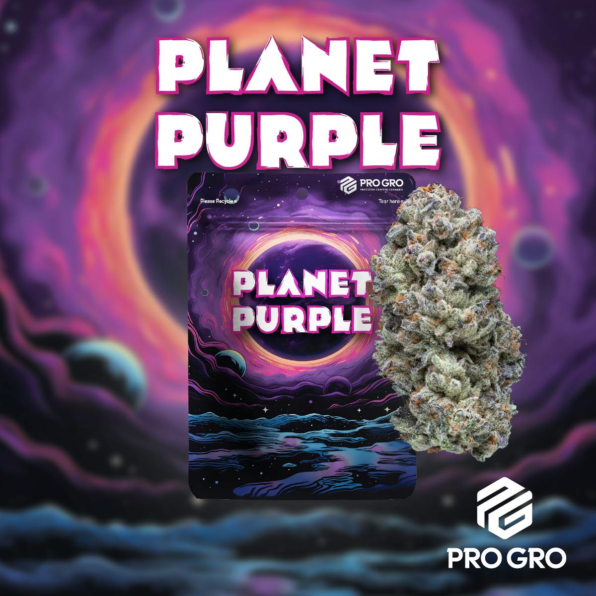PRO GRO | PLANET PURPLE | HYBRID | PRE-PACKAGED 1/8 | 3.5G - Main view