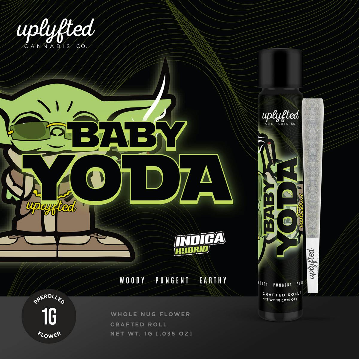 UPLYFTED | BABY YODA | INDICA | NON-INFUSED PRE-ROLL | 1G | REC - Main view
