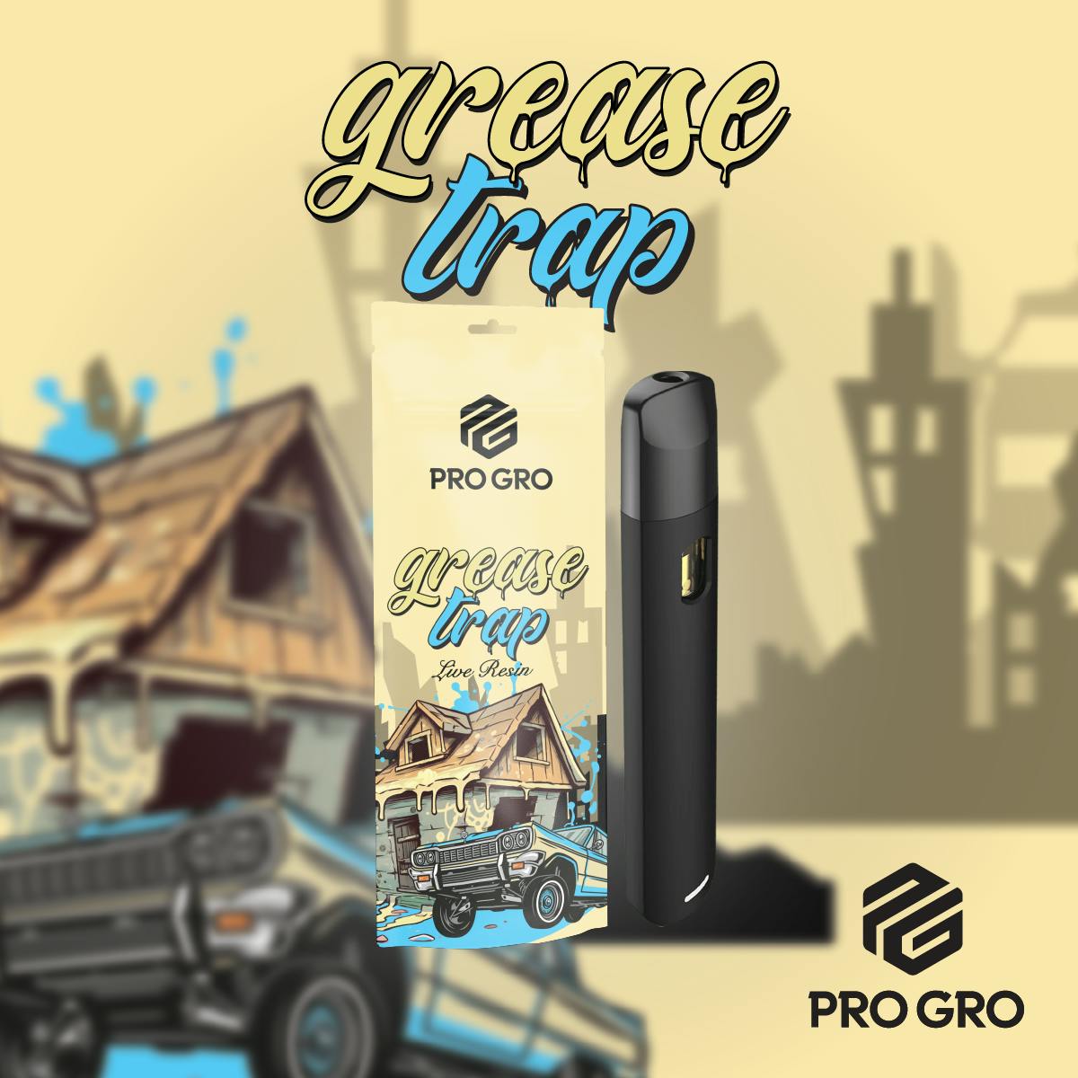 PRO GRO | GREASE TRAP | HYBRID | DISPOSABLE VAPE | 1G | REC - Main view