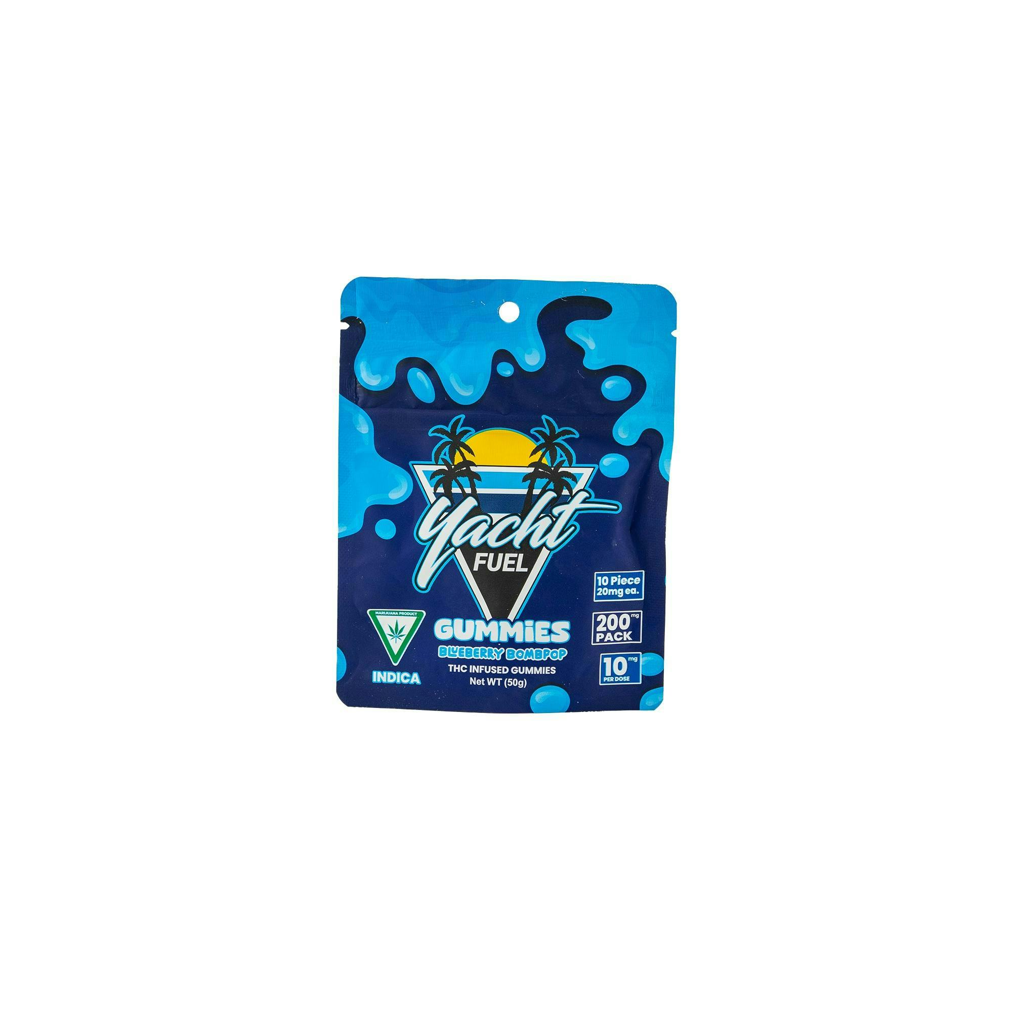 YACHT FUEL | BLUEBERRY BOMB POP | INDICA | GUMMIES | 200MG - Main view