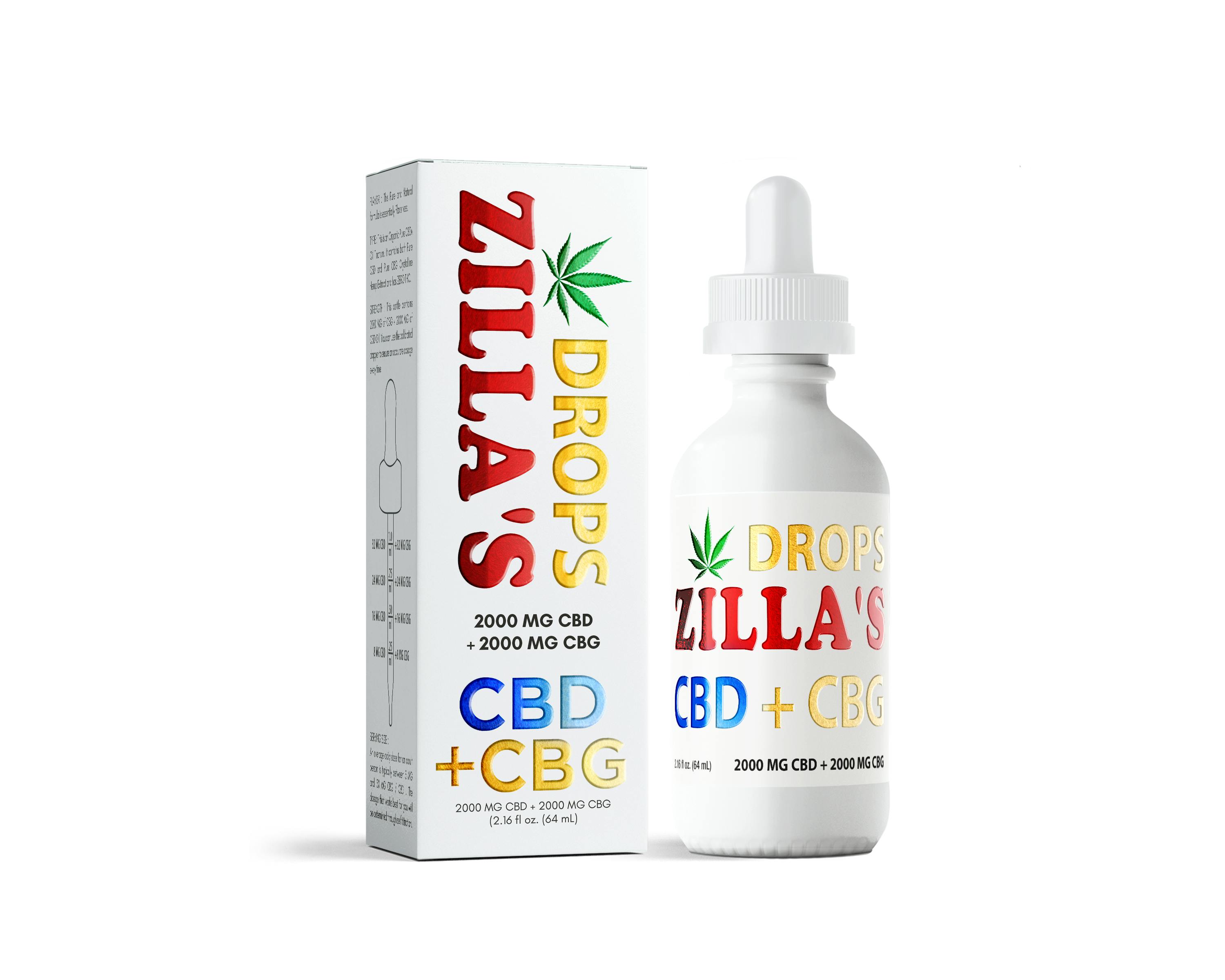 ZILLA'S | CBD + CBG | TINCTURE | 2000MG : 2000MG - Main view