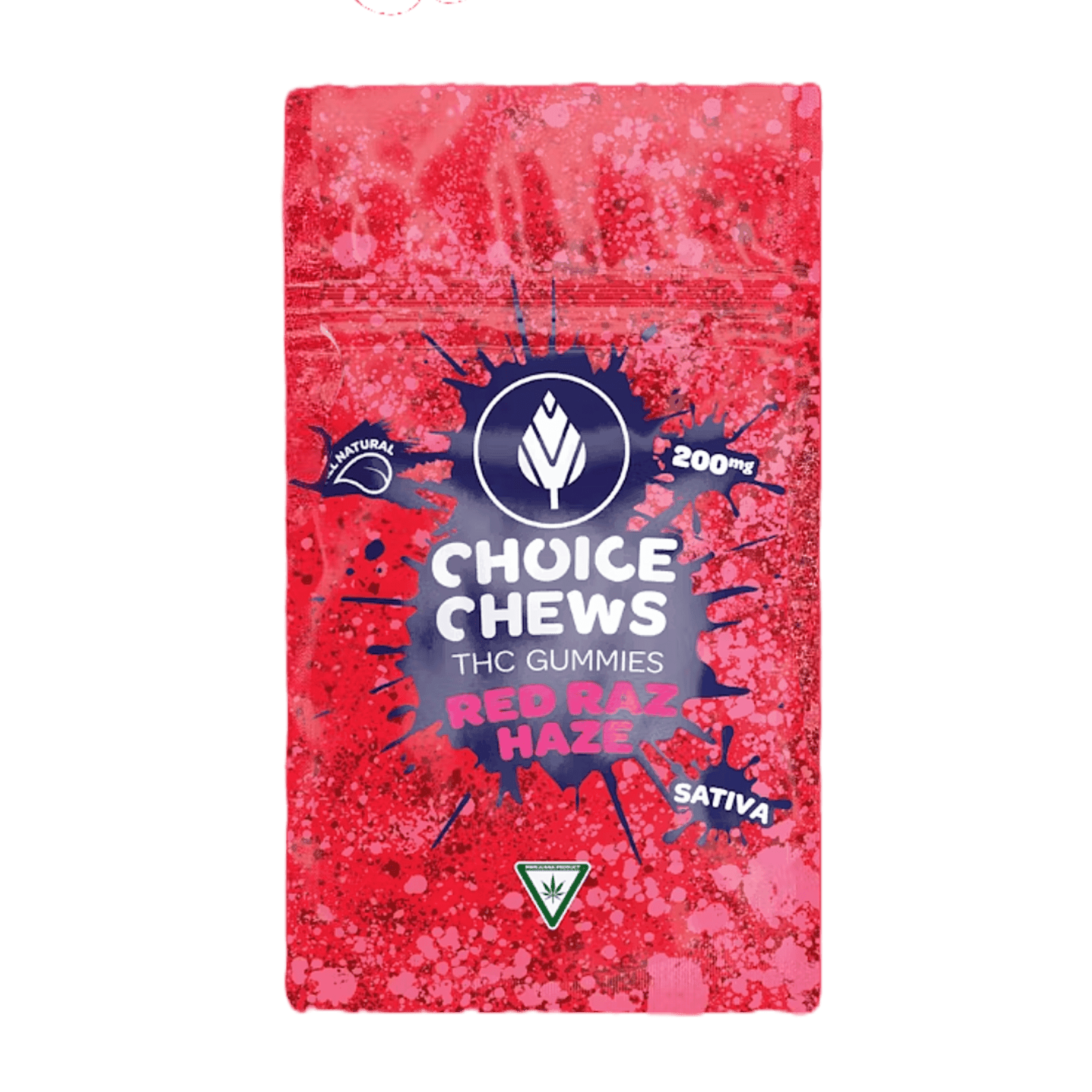 CHOICE | RED RAZ HAZE | SATIVA | GUMMIES | 200MG | REC - Main view