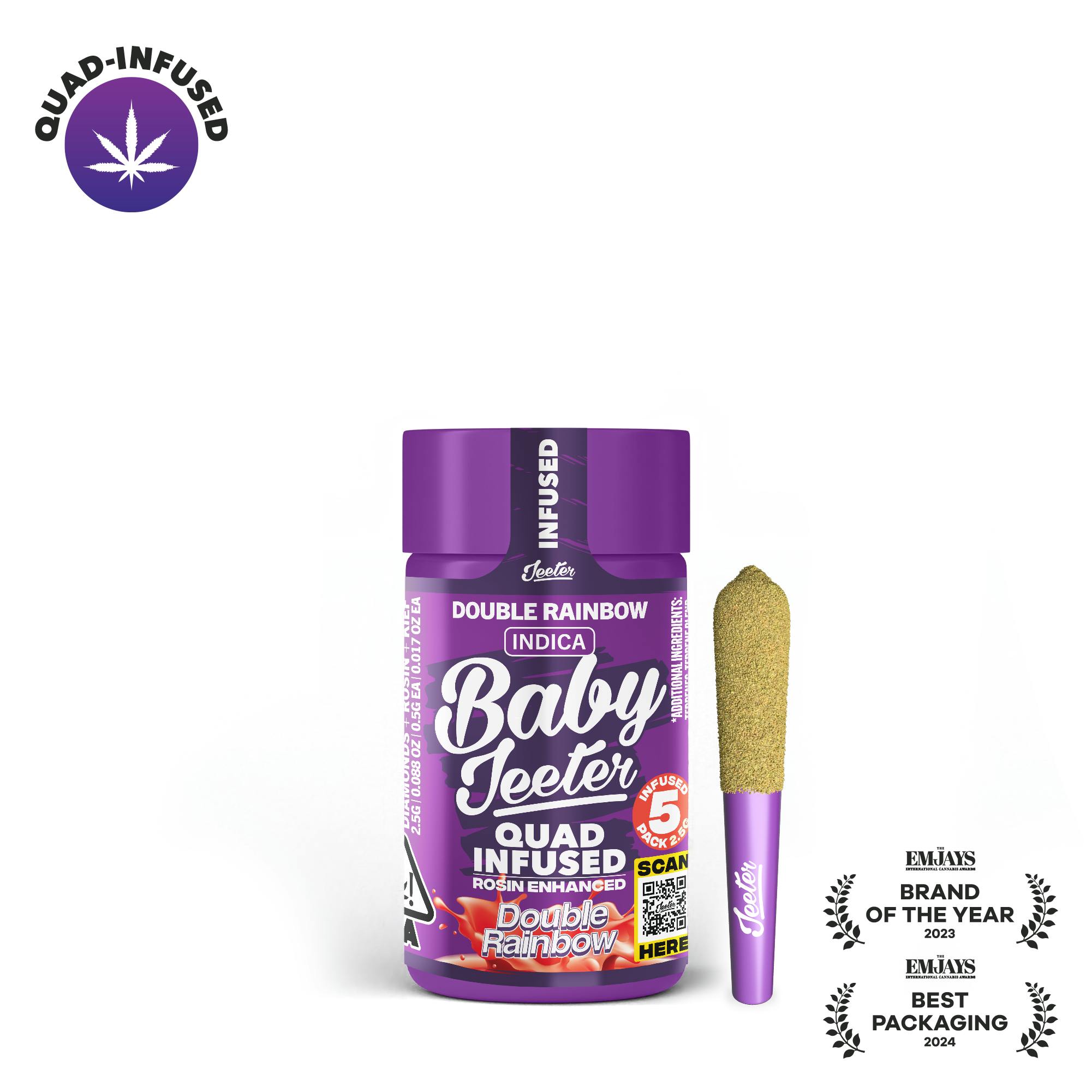 JEETER | DOUBLE RAINBOW | INDICA | INFUSED MULTI PACK | 2.5G | REC - Main view