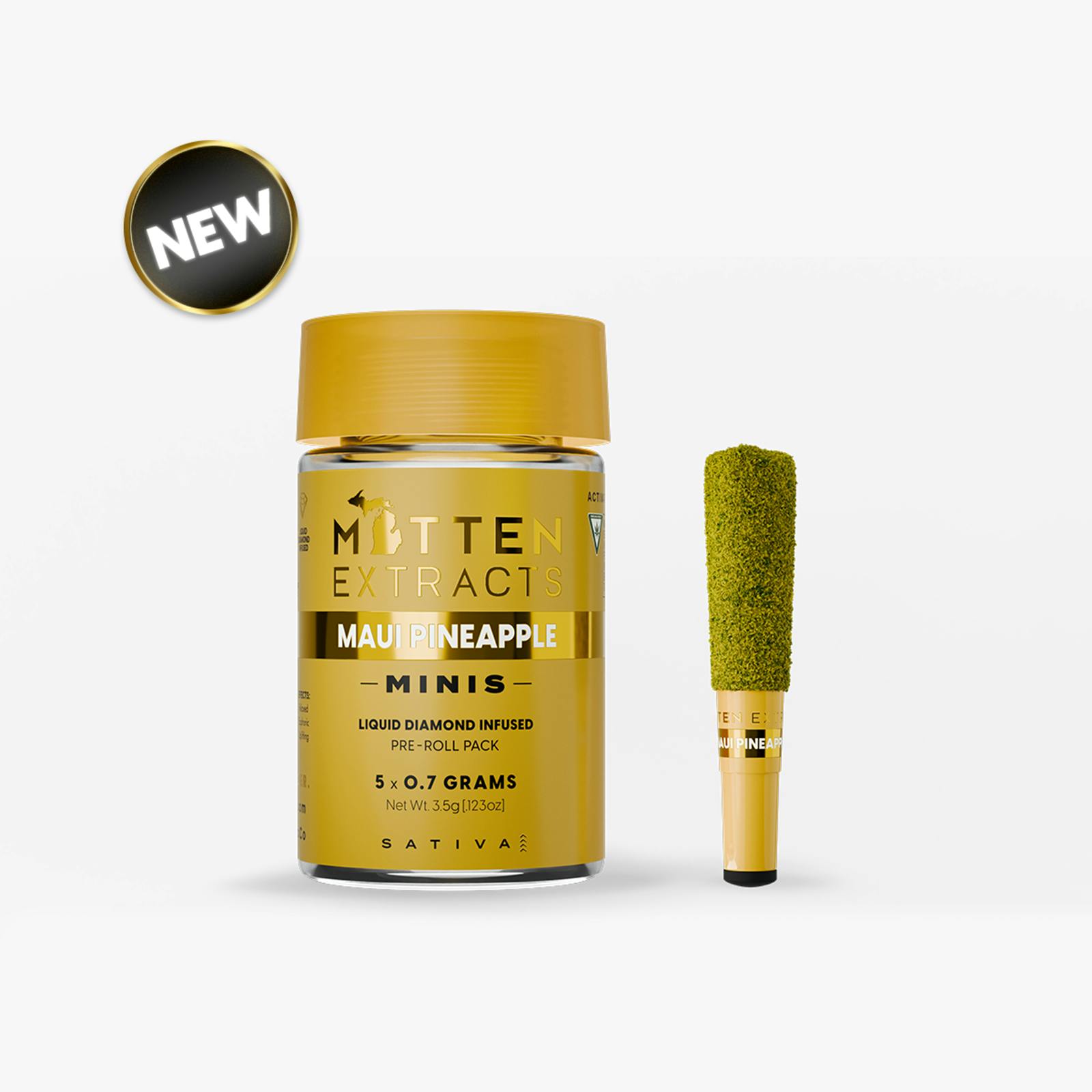 MITTEN EXTRACTS | MAUI PINEAPPLE | SATIVA | INFUSED MULTI-PACK | REC - Main view