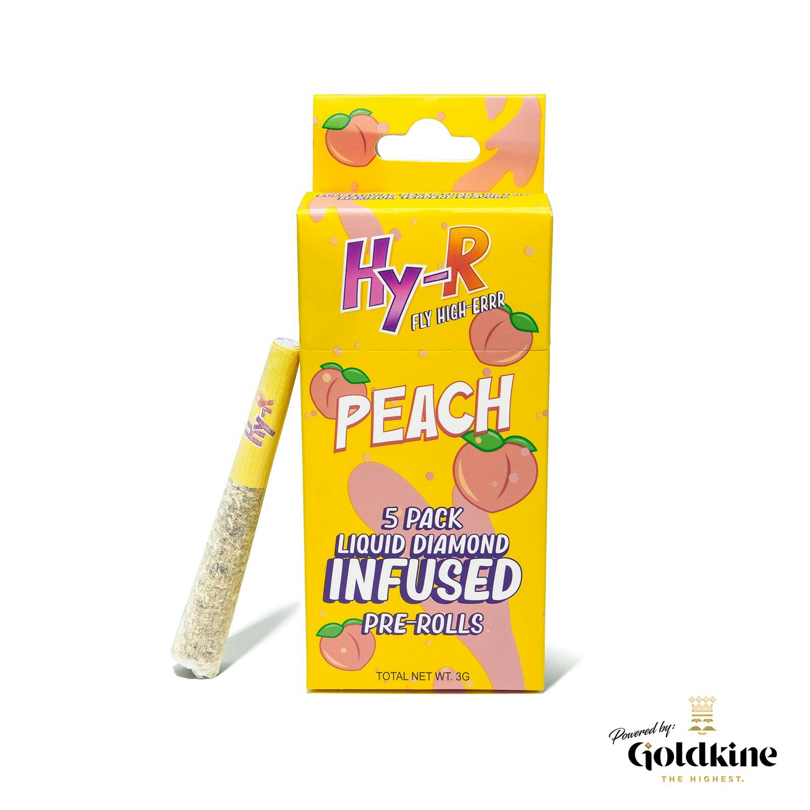 HY-R | PEACH | HYBRID | INFUSED PREROLLS | 5PK - Main view