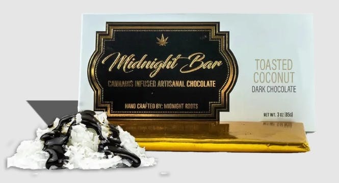 MIDNIGHT ROOTS | TOASTED COCONUT | CHOCOLATE BAR | 200MG - Main view