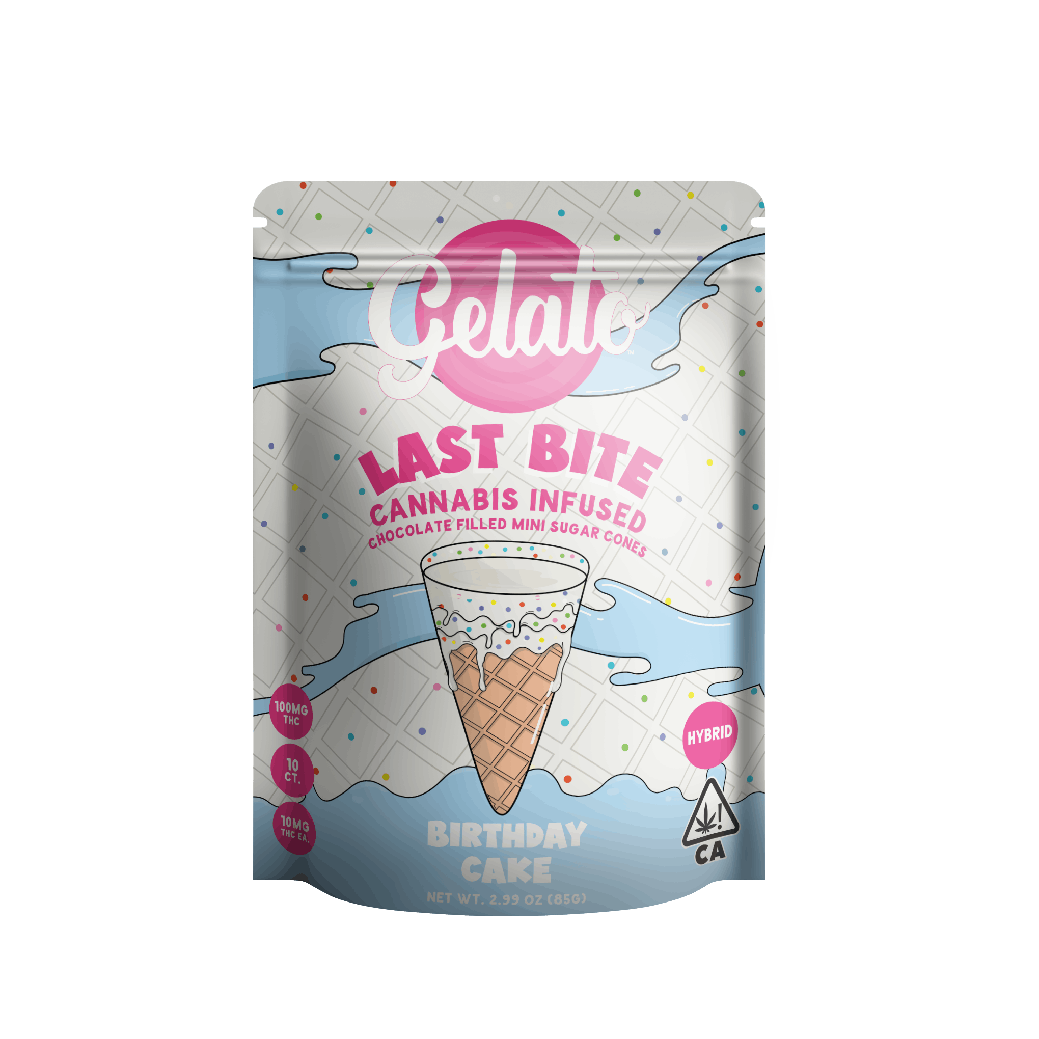 GELATO | LAST BITE CONE | BIRTHDAY CAKE | HYBRID | CHOCOLATE | 200MG | REC - Main view