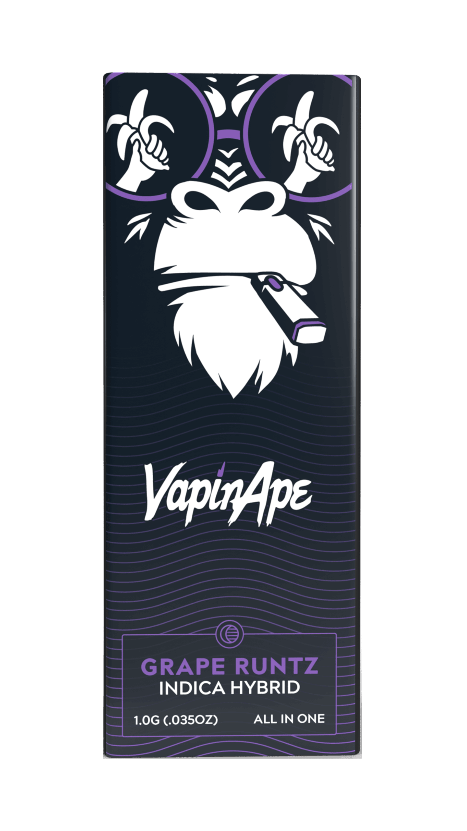 VAPIN APE | GRAPE RUNTZ | INDICA | FULL SPECTRUM DISPOSABLE VAPE | 1G |  REC - Main view