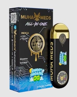 MUHA MEDS | SWEET DREAMS OG | INDICA | DISPOSABLE VAPE | 2G | REC - Main view