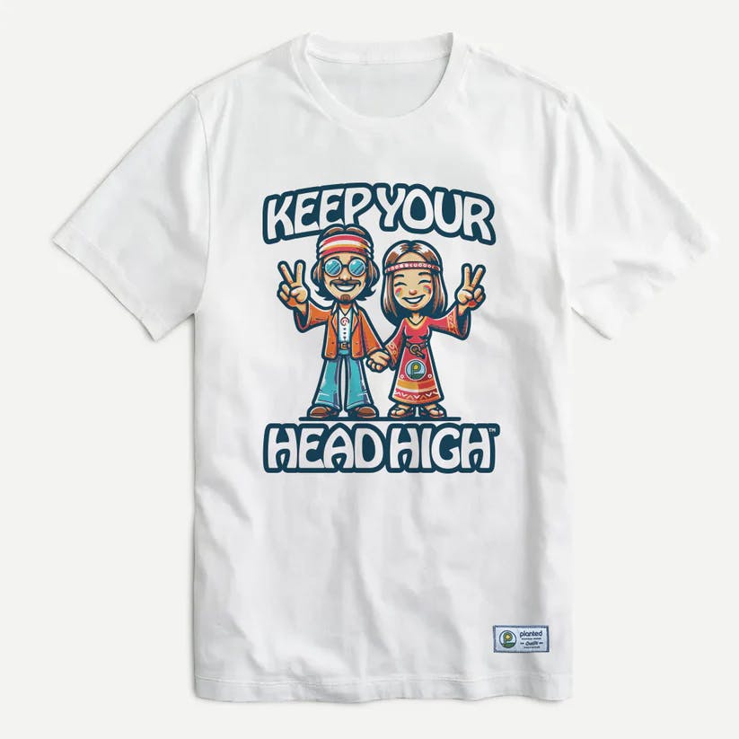 T-Shirt | Hippie "Keep Your Head High" | XL - Main view