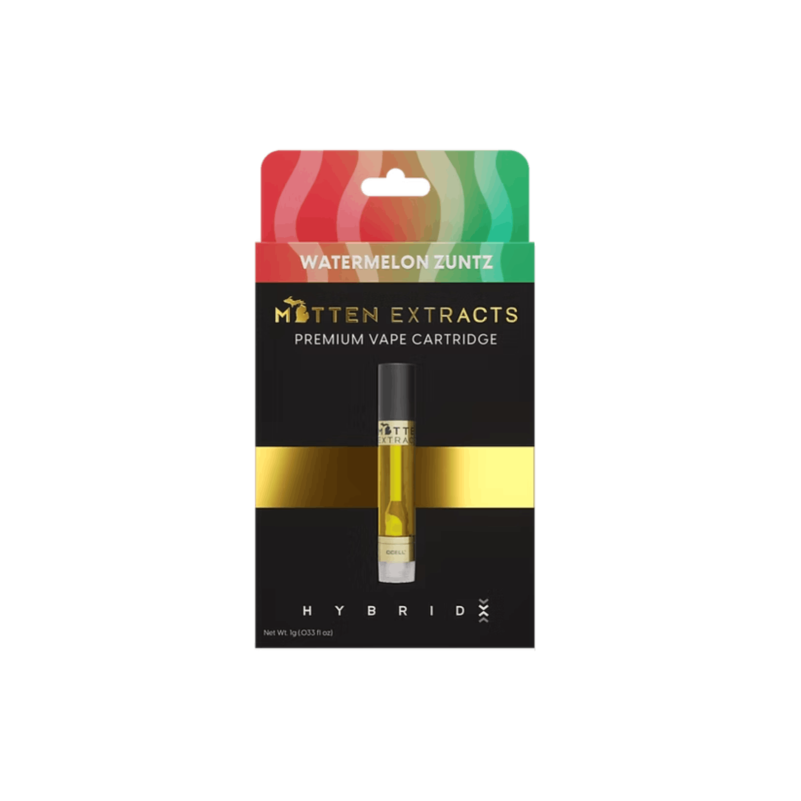 Mitten | Watermelon Zuntz | Hybrid | 510 Vape Cartridge | 1G | REC - Main view