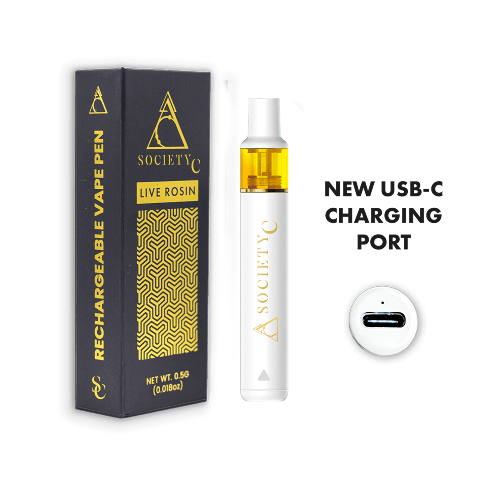 SOCIETY C | RED POP | HYBRID | LIVE ROSIN DISPOSABLE | .5G | REC - Main view